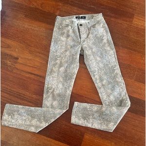 Just USA black label skinny print jean SZ 0